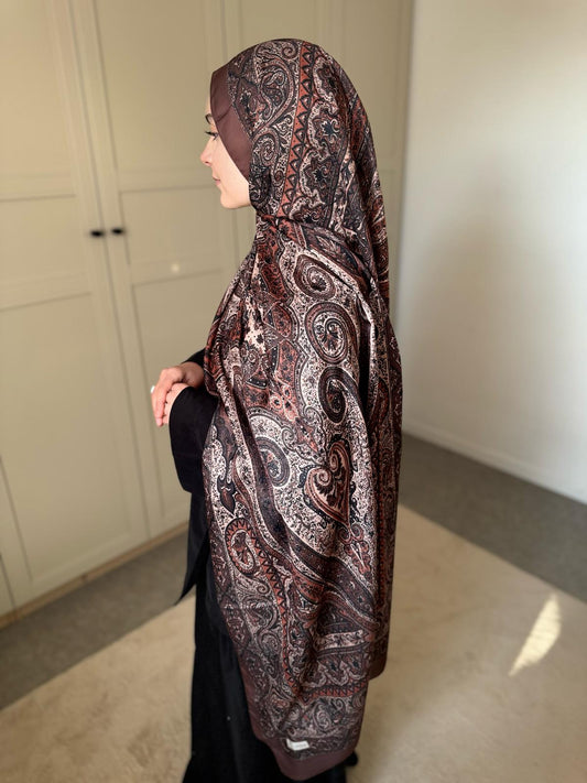 Châle Brun et Cuivré