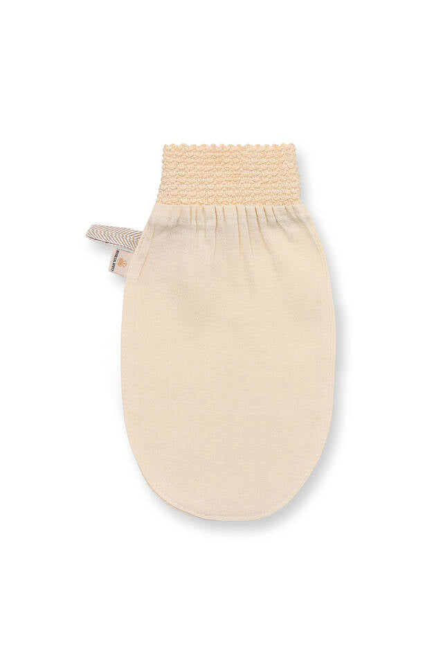 Gant Exfoliant pour le Bain et la Douche blanc