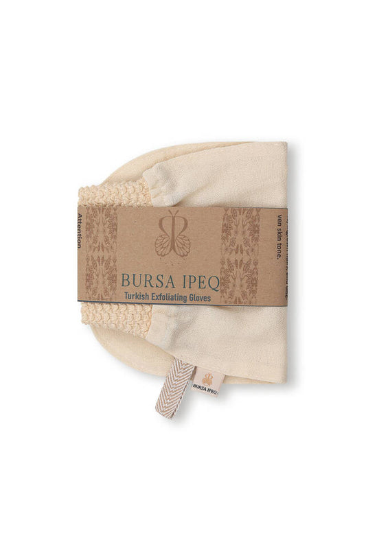 Gant Exfoliant pour le Bain et la Douche blanc