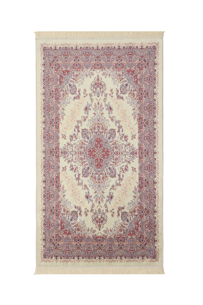 Creamy pink velvet prayer mat
