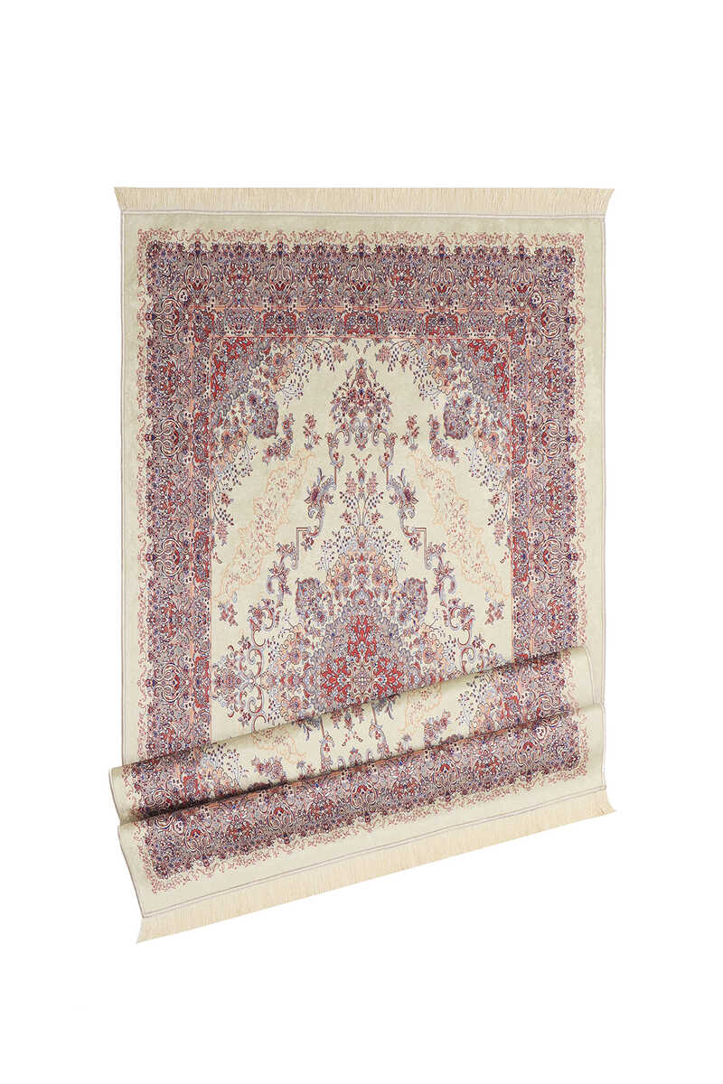 Creamy pink velvet prayer mat