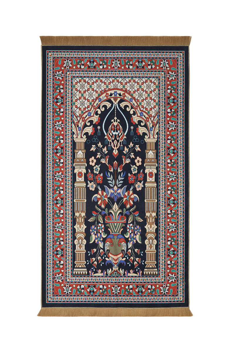 Turquoise Velvet Prayer Mat