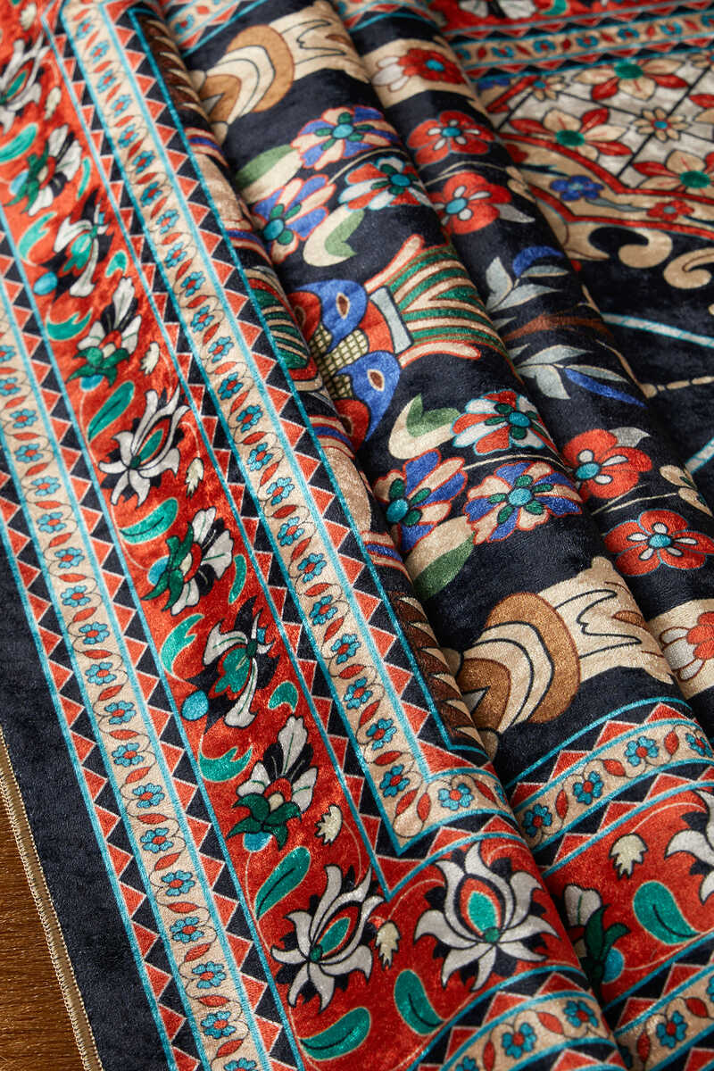 Turquoise Velvet Prayer Mat