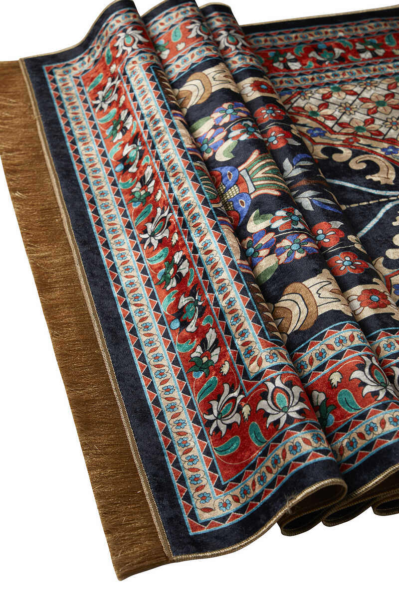 Turquoise Velvet Prayer Mat