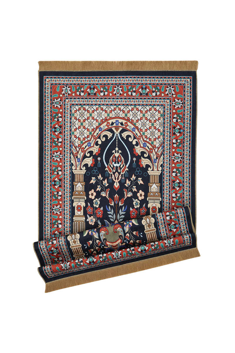 Turquoise Velvet Prayer Mat