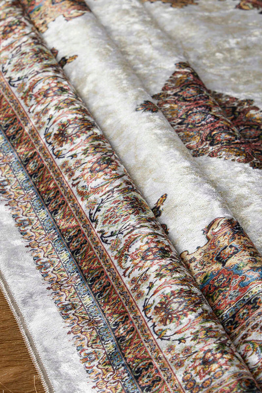 Tapis de Prière Velours Ecrue