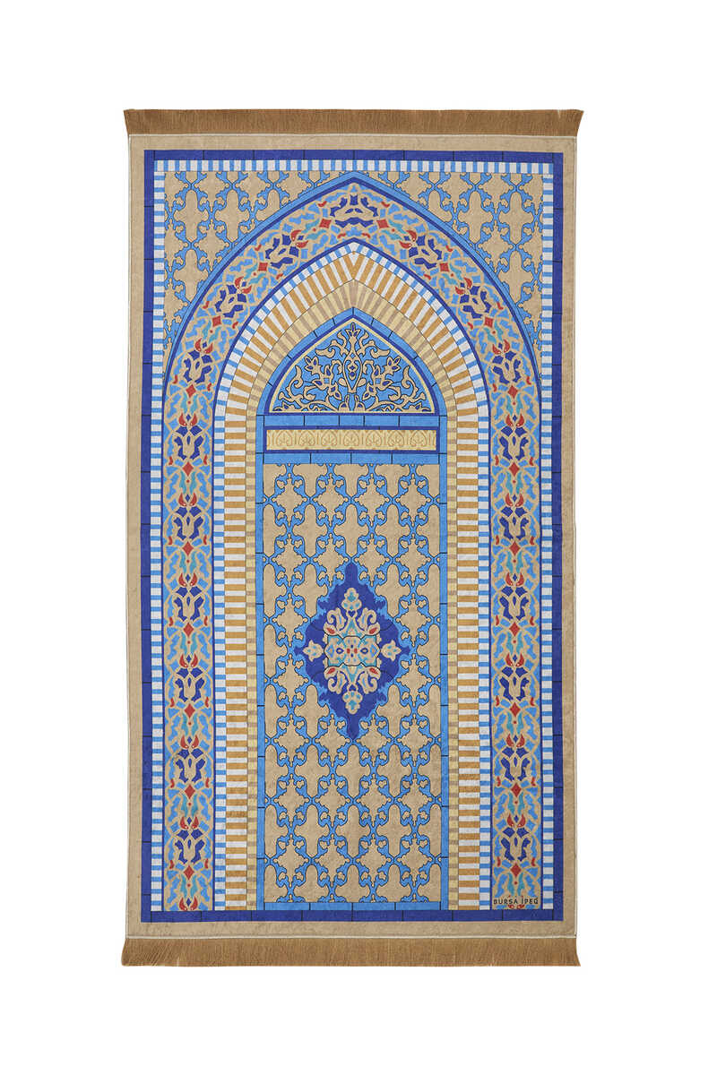 Turquoise Velvet Prayer Mat