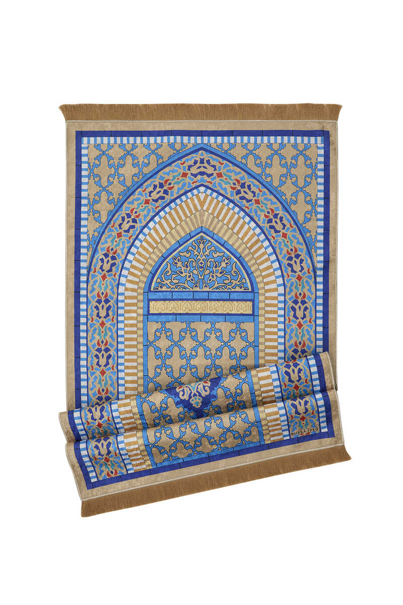 Turquoise Velvet Prayer Mat