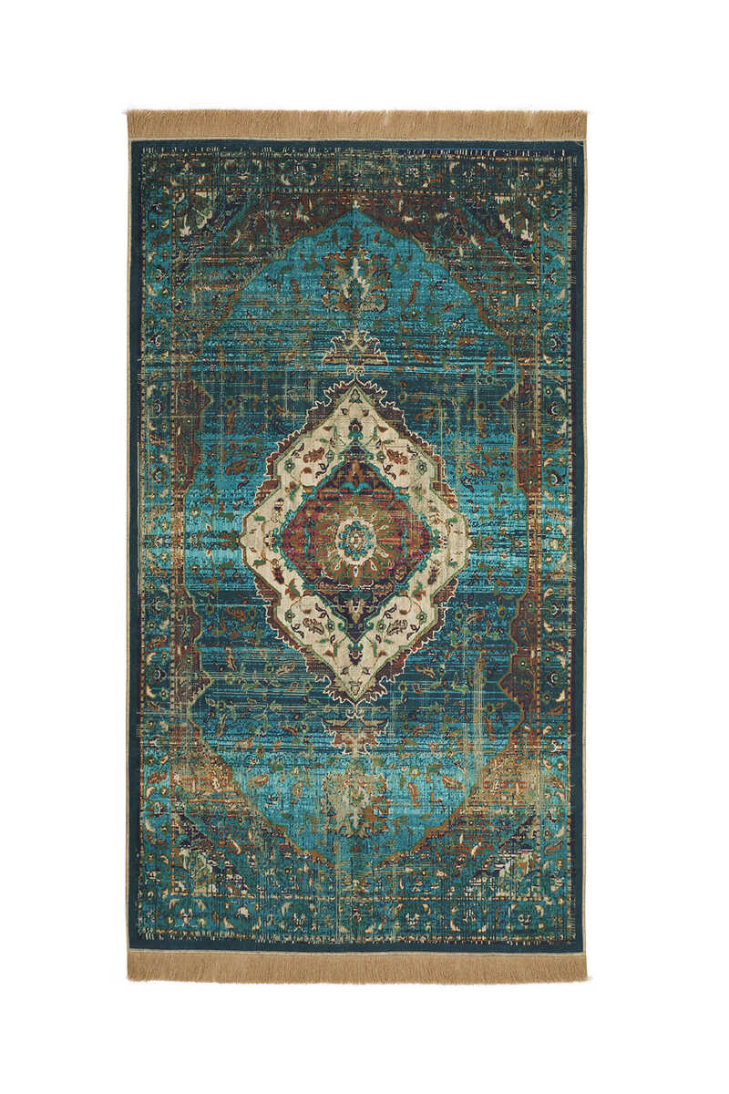 Dark green velvet prayer mat