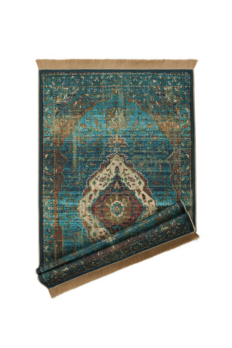 Dark green velvet prayer mat