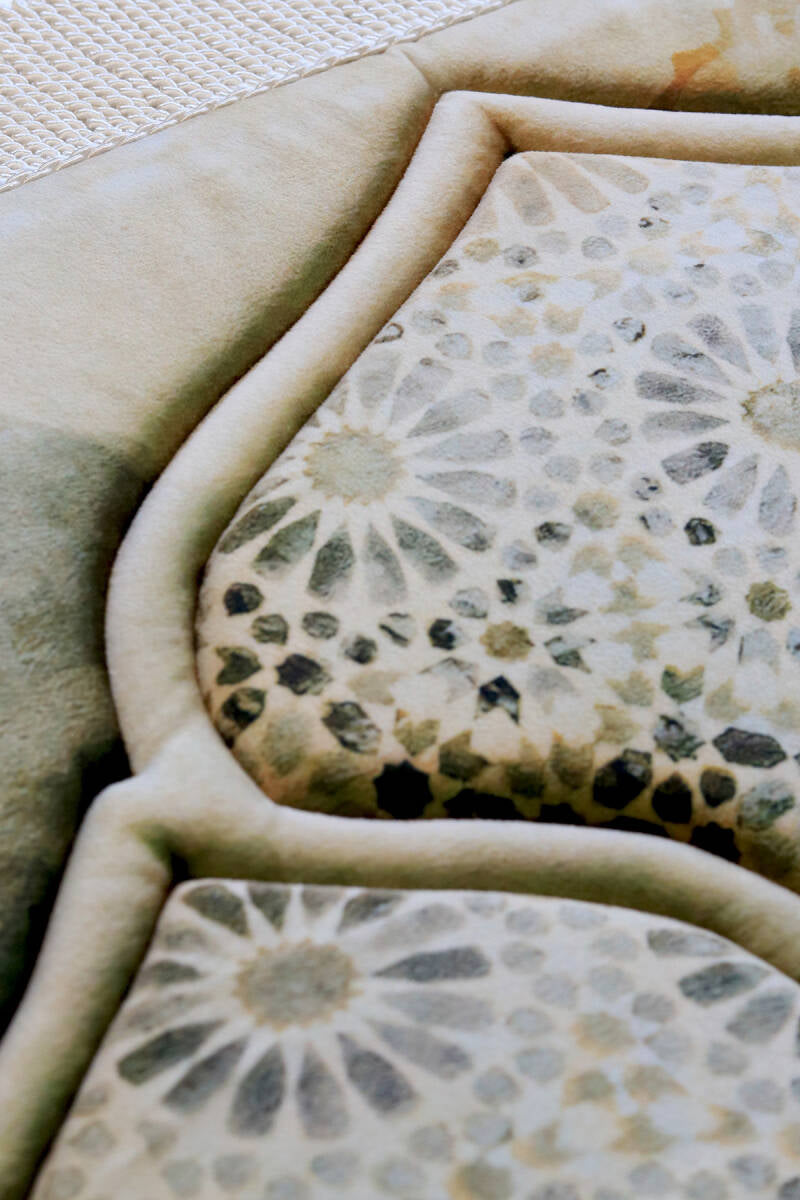Tapis de prière en éponge matelassé beige