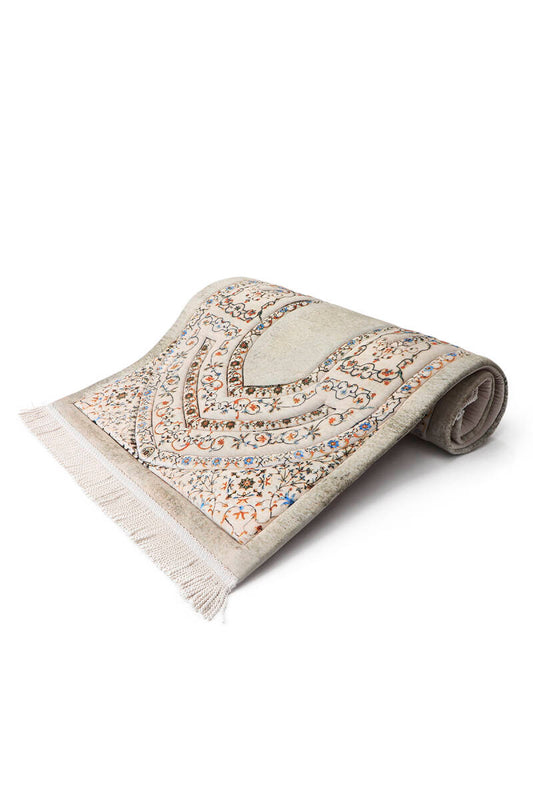 Tapis de Prière en Eponge Matelassé Fleuri