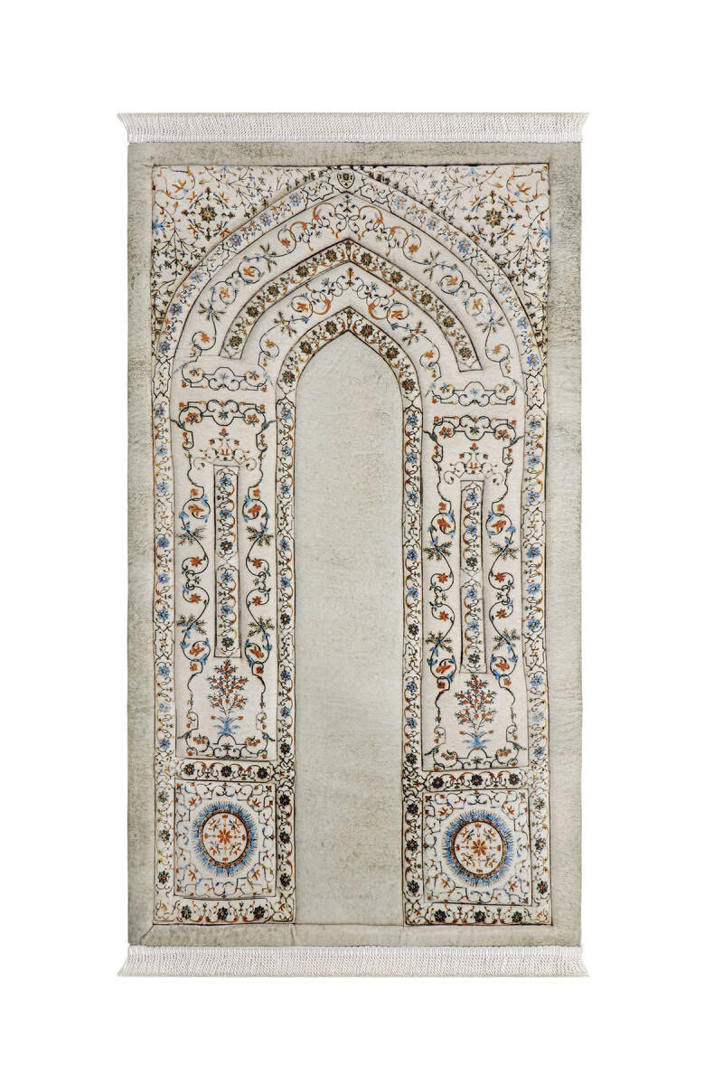 Tapis de Prière en Eponge Matelassé Fleuri