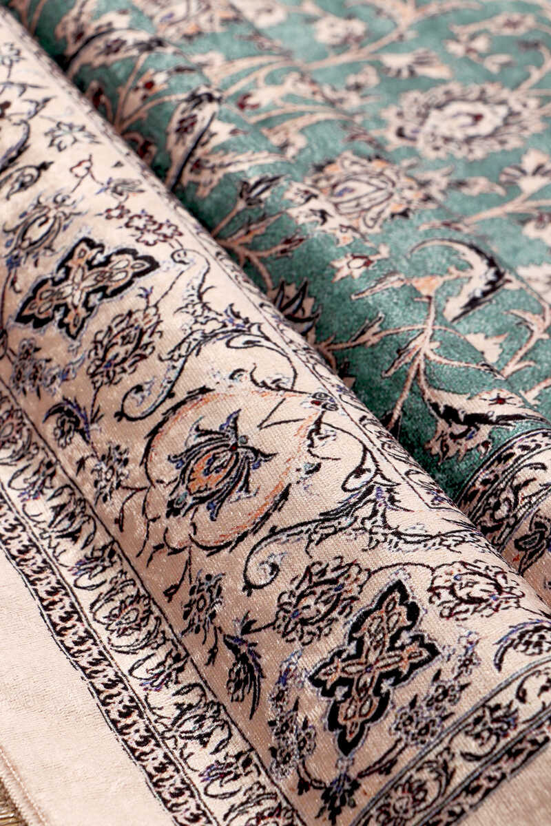 Turquoise Velvet Prayer Mat