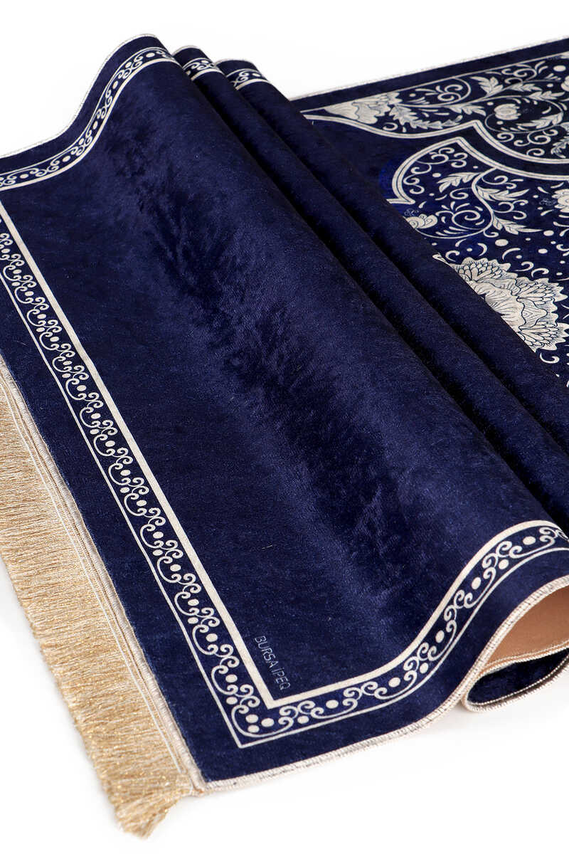 Turquoise Velvet Prayer Mat