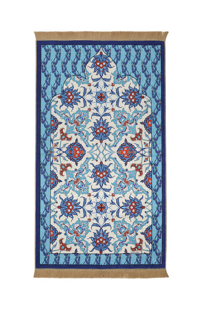 Turquoise Velvet Prayer Mat