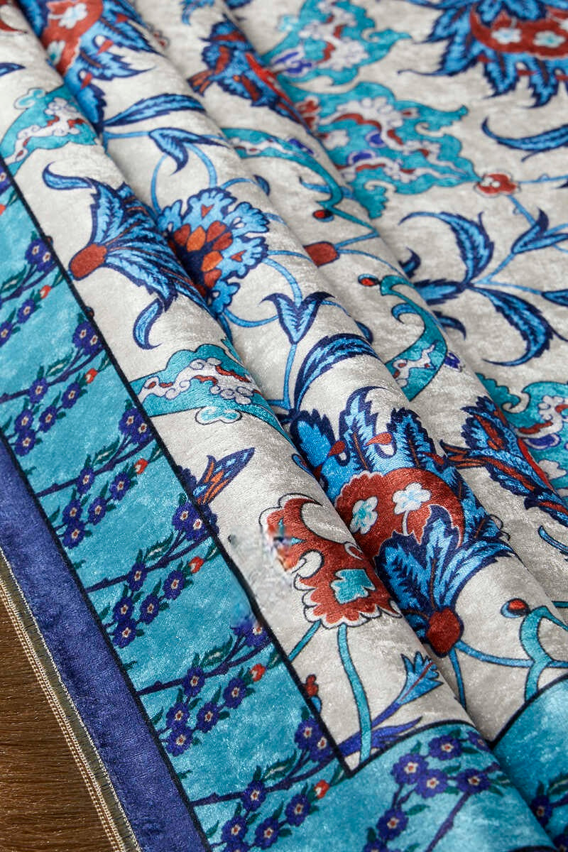 Turquoise Velvet Prayer Mat