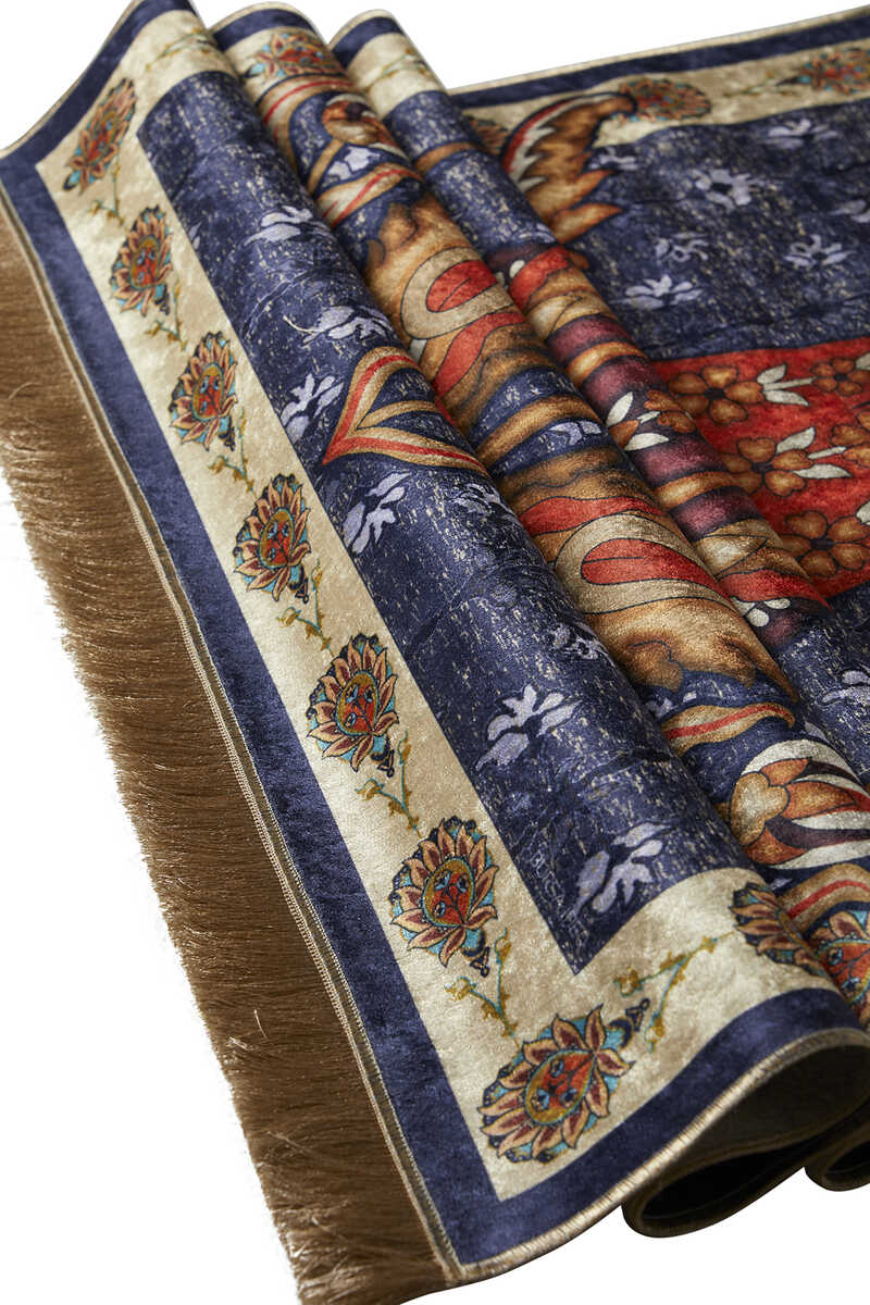 Turquoise Velvet Prayer Mat