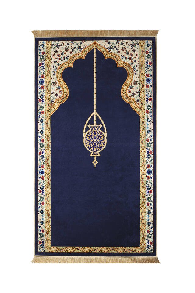 Blue velvet prayer mat