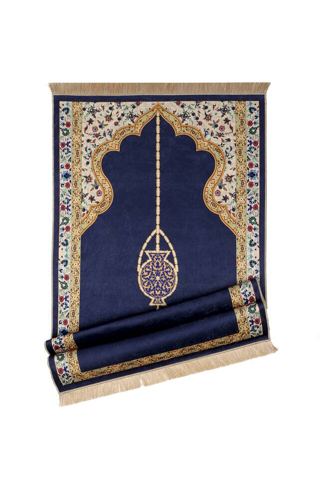 Blue velvet prayer mat