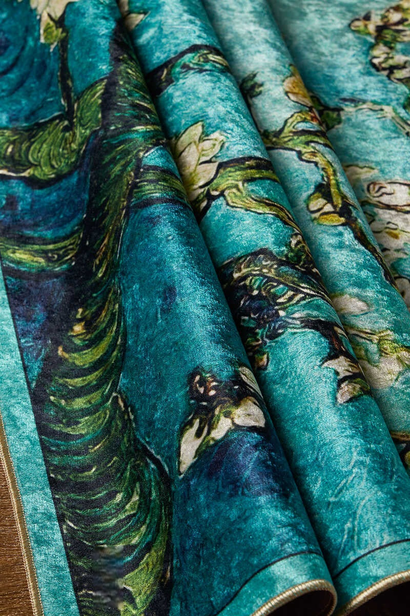 Turquoise Velvet Prayer Mat