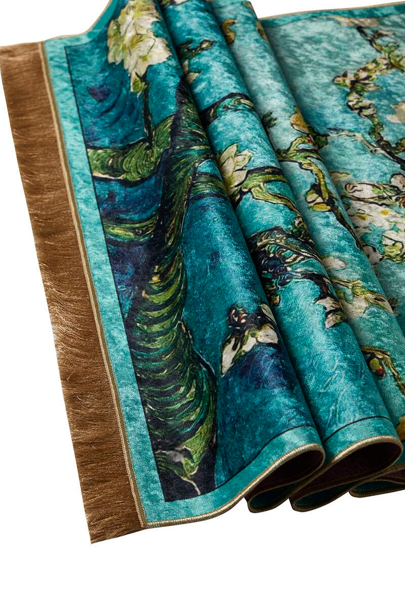 Turquoise Velvet Prayer Mat