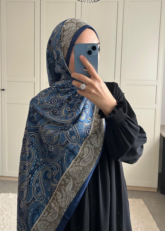 Châle Bleu Beige