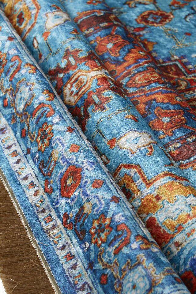 Tapis de Prière Bleu Coloré