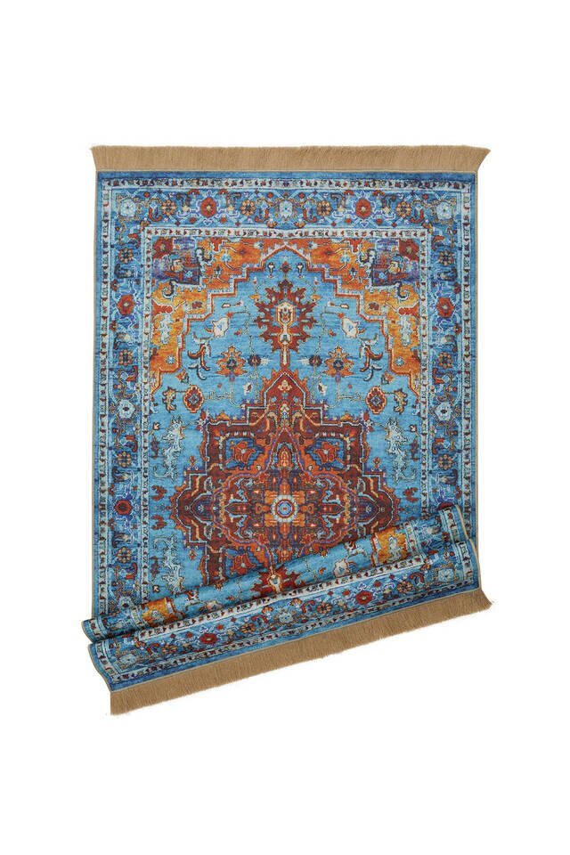 Tapis de Prière Bleu Coloré
